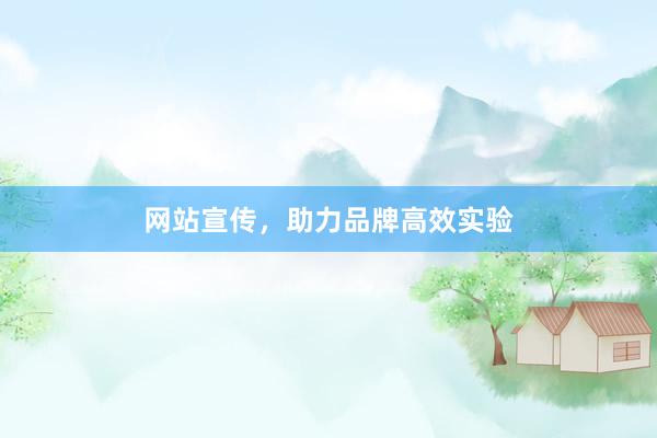 网站宣传，助力品牌高效实验